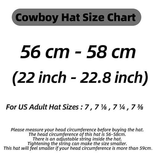Melesh Western Cowboy Hat for Women Men Small Short Wide Brim Beach Cowgirls Cattleman Cowboys Hats thumbnail 6