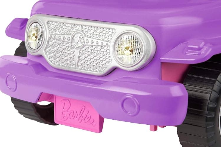 Barbie Toy Car, Doll-Sized SUV, Purple Off-Road Vehicle with 2 Pink Seats & Treaded, Rolling Wheels thumbnail 3