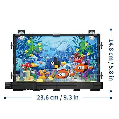 NETEHU 725pcs Fish Aquarium Assembly Blocks, Aquarium, Marine Life, Children's Assembly Blocks Toys for 6 Years and Above, Christmas Toys thumbnail 8