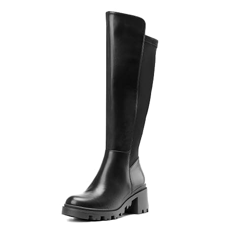 DREAM PAIRS Women's Knee High Boots, Comfortable Platform Round Toe Stretch Boots for Women - Image 1