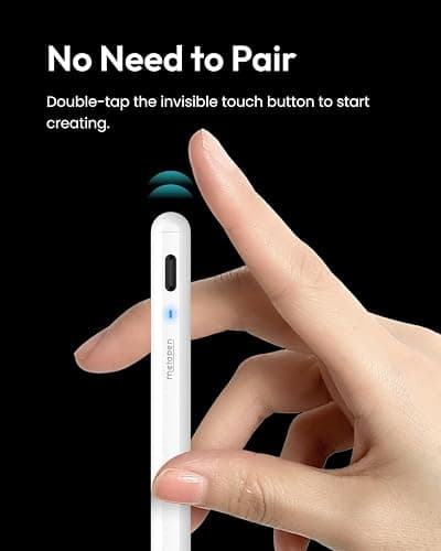 Metapen A8 Stylus Pen for iPad 2018-2026,Palm Rejection&Magnetic Attach | Metal Barrel Apple Pencil, USB-C Fast Charging, Reliable Precision & Smooth Writing Pencil for iPad 6th-11th iPad Pro Air Mini thumbnail 5