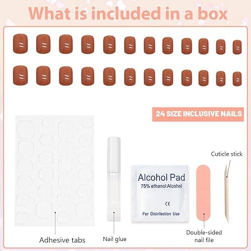 XZMeiLun 3D Sun Stars Gold Press On Nails Almond Short Medium, Gold Charms Designer Reusable Acrylic Nails Press Ons, Fake Nails With Cute Charms Glue On Nail, Daily Wear False Nail For Women thumbnail 7