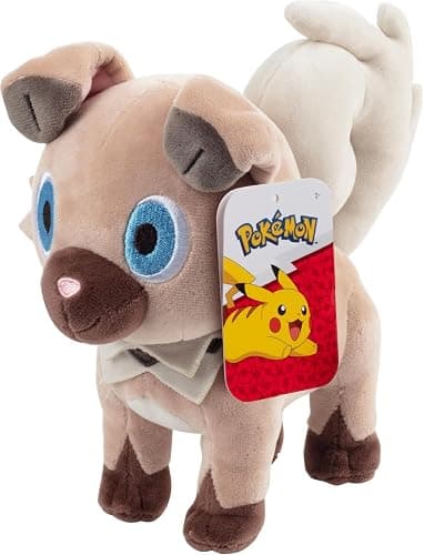 Pokémon 8" Rockruff Plush - Officially Licensed - Generation 7 Sun and Moon Figure - Authentic Soft Stuffed Animal Dog Toy - Holiday Christmas Stocking Stuffer Gift for Kids, Boys, Girls - 2+ - Image 1