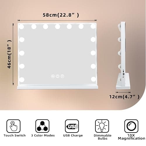 Vanity Mirror with Lights  thumbnail 2