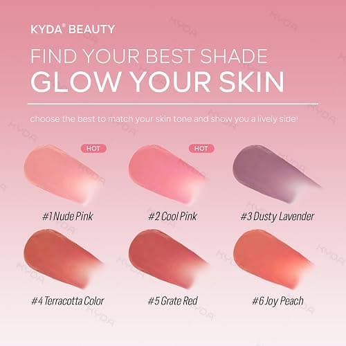 KYDA Liquid Blush, Matte Tinted for Cheeks, Lasting Dewy Cheek, Soft Creamy Blush, Blendable Lightweight, Buildable Matte Coverage, Cool Pink thumbnail 4