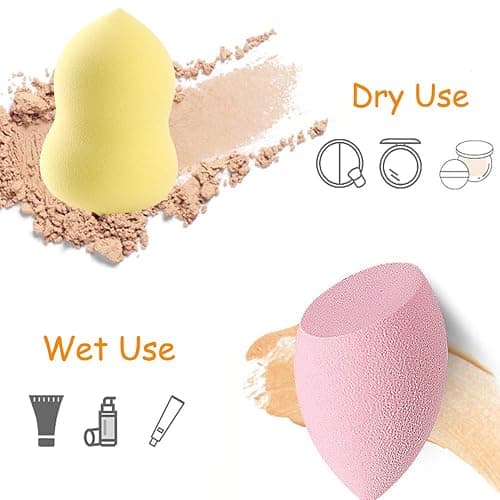 Abgream 45pcs Makeup Sponge Blender Set - 39 Pcs Latex-Free Vegan Sponges with 6 Pcs Makeup Blender Holder, Beauty Cosmetic Foundation Blending Powder Puff for Liquid Powers BB Cream (Style 2) thumbnail 4