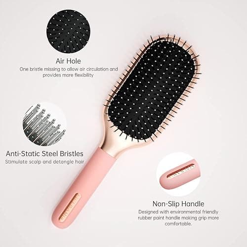 Melbang Hair Brush for Thick Curly Thin Long Short Wet or Dry Hair Adds Shine and Makes Hair Smooth Hair Comb Paddle Hair Brush for Men Women Kid thumbnail 4