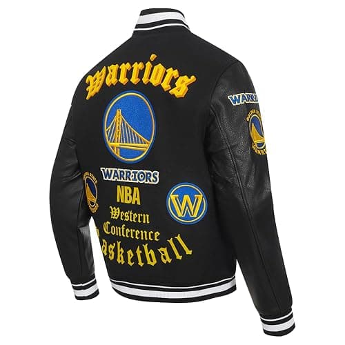 Pro Standard Mens NBA Old English Varsity Jacket thumbnail 5