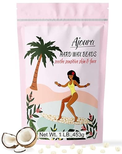 Ajoura 1lb Refill Wax Beans for Hair Removal Kit, Brazilian Coarse Waxing for Bikini, Face, Eyebrow, Back, Chest, Legs, Armpit, At Home Waxing Beads for Women Men - Image 1
