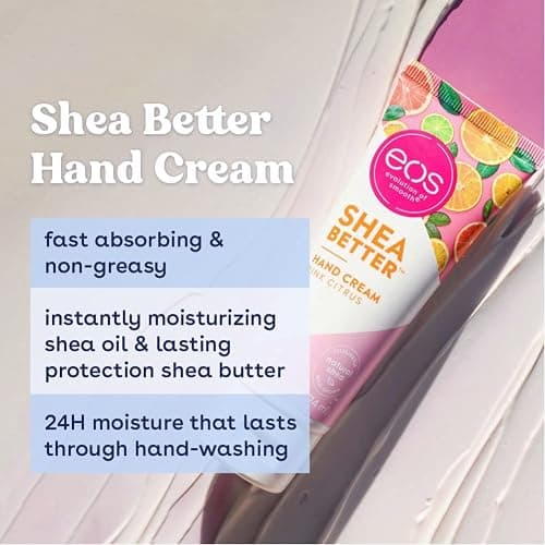eos Hand Cream - Pink Citrus | Natural Shea Butter Hand Lotion and Skin Care | 24 Hour Hydration with Oil | 2.5 oz,2040872 thumbnail 3