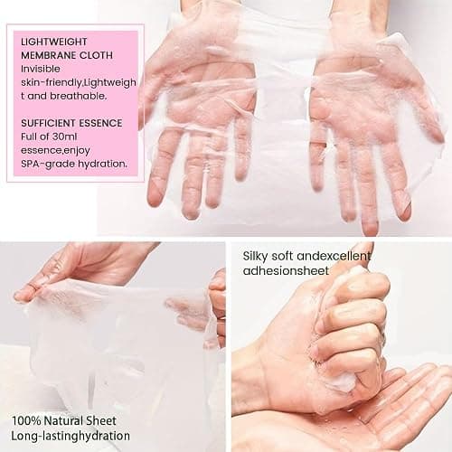8 Pack Rose Face Mask,Pink Face Masks Spa Day kit Supplies for Teens Girls Women,Sheet Facial Mask Skincare for Kids Gifts Set,Hydrate Nourish Soothe for All Skin Types,Spa Party Favors - 8Pcs-Rose Mask thumbnail 6