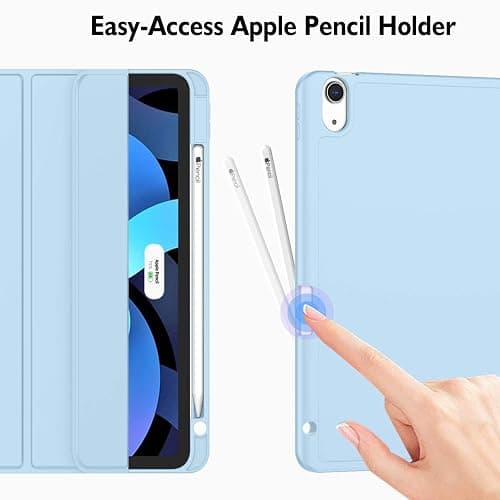 ZryXal iPad Air 11 Inch Case M3 2025 / M2 2024, iPad Air Case 5th Generation/4th Generation 2022/2020 10.9 Inch [Support Touch ID and Auto Wake/Sleep] (Sky Blue) thumbnail 3