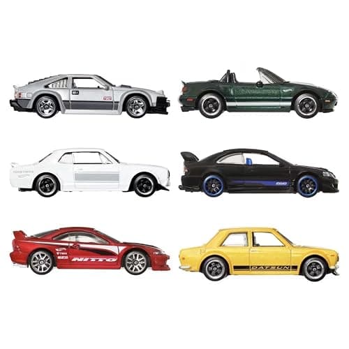Hot Wheels 1:64 Scale Die-Cast Toy Cars, Set of 6 Japanese Vehicles with Elevated Deco (Styles May Vary) thumbnail 3