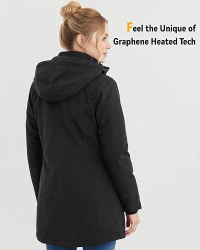 Graphene Women Heated Jacket 12V Fast Charge 18400mAh Large Capacity thumbnail 7
