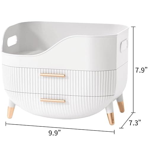 Pajiriona Makeup Organizer with Drawers,Skincare Organizer for Vanity,Storage Box with Handle,Large Cosmetic Display case for Dresser, Bathroom Countertop thumbnail 3