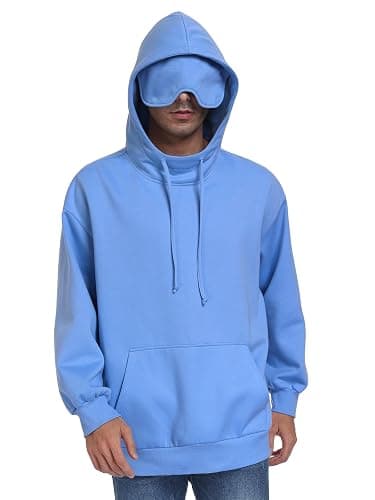 SeSe Code Hoodie with Eye Mask Travel Airplane Unisex Oversized Sweatshirt Sleep Pullover with Pocket Fleece Couples Hoodies thumbnail 6
