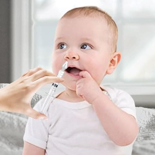 Baby Nasal Aspirator, 10ml Syringe Nasal Irrigator, Reusable Silicone Nasal Suction Tip, Nasal Syringe for Baby, Nose Cleaner Rinsing Device (2PCS) thumbnail 2