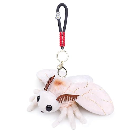 Frankiezhou Home Little Silk Moth Plush Toy - Realistic Silk Moths Stuffed Animal Keychain Toys, Cute Plushie Figure as Gift for Your Friends - Image 1