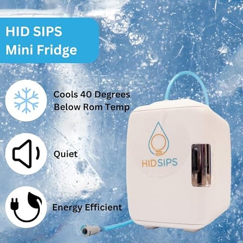 Electric Water Dispenser 4L Mini Fridge quick connect and disconnect to desktop water dispenser, water storage, water cooler for nightstand, under bed or desk, bedside water storage, beverage dispense thumbnail 2