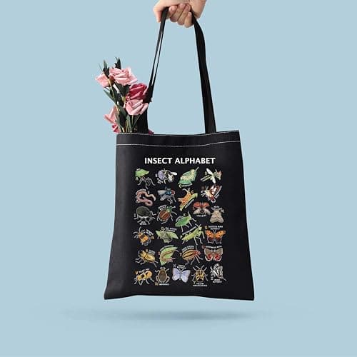 BDPWSS Insect Alphabet Tote Bag - Bug & Beetle Lover Gift - Entomology & Nature Lover thumbnail 3