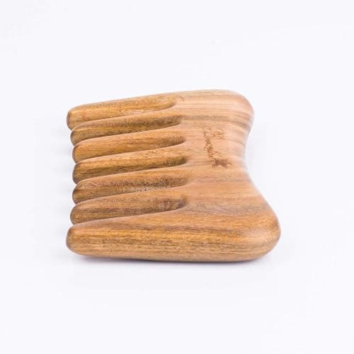 Breezelike Wide Tooth Hair Comb - Natural Mini Wood Comb for Curly Hair - No Static Sandalwood Hair Pick Wooden Comb for Detangling thumbnail 3