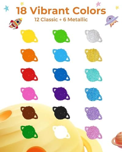 JUPITEARTH 18 Colors Twist Crayons for Toddlers 1-3, Non-Toxic Washable Crayons for Ages 4-8 with Storage Bucket, Ultra-Silky and Easy to Hold Art Supplies,Ideal Christmas Gift for Boys and Girls thumbnail 2