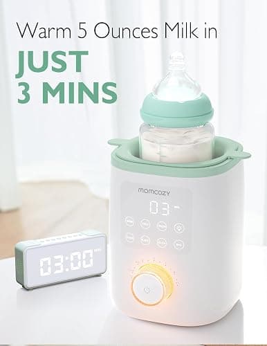 Momcozy Baby Bottle Warmer for Breast Milk Formula Food, Fullest Nutrients Preserved, Fast Heat, Night Light for Nighttime Breastfeeding, One-Touch Easy Use, Newborn Essentials Supplies Gift for Mom thumbnail 4