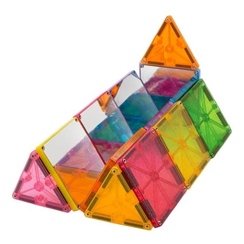 Magna-Tiles Stardust Set - Die Original Magnetische Baufliesen für Kreatives Offenes Spielen, Lernspielzeug für Kinder ab 3 Jahren (15 Stück inklusive Glitzer und Spiegel), Mehrfarbig, 15 Piece thumbnail 6