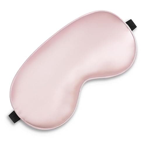 Sleep Mask, Silk Eye Mask for Sleeping with Adjustable Strap, Blindfold Eyeshade for Men & Women, Comfortable & Soft Eye Cover Eyeshade for Night Sleep (Pink) - Image 1