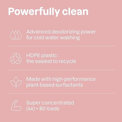 ATTITUDE Baby Laundry Detergent, Unscented HE Compatible Liquid, Extra Gentle, Concentrated, EWG Verified, Dermatologist Tested, Vegan, 80 Loads, 67.6 Fl Oz thumbnail 4