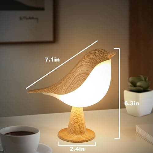 YM Dragon Bedside Lamps Bird Lamp Bird Decorations for The Home Small Lamps for Small Spaces Night Light for Kids ABS Plastic Cute Lamp for Bedroom, Living Room, Kitchen, Outdoor, Office Decor thumbnail 3
