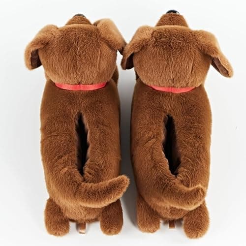 ooohyeah Women's Funny Animal Hug Plush Non-Slip Slippers, Novelty Cute Cozy Warm Slippers with Grips for Women thumbnail 3