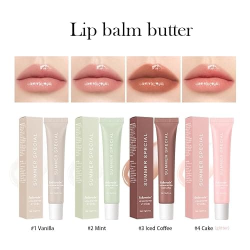 Summer Lip Butter Balm, Glossy Moisturizing Lip Balm, Summer Special Non Sticky High Shiny Finish Conditioning Lip Glow Oil for Shine Hydration Sheer Tinted Soothing Lip Care (Mint, 1) - Mint - 1 thumbnail 5
