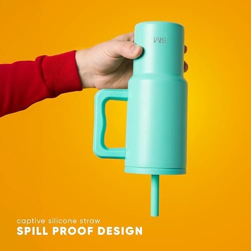 Simple Modern Disney Kids 24 oz Tumbler with Handle and Silicone Straw Lid | Spill Proof and Leak Resistant | Stainless Steel Bottle | Gift for Kids Boys Girls | Trek Collection | Tropical Stitch thumbnail 4