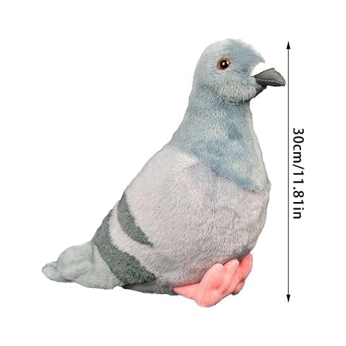 Realistic Pigeon Plush Stuffed Animal, Soft Cute Peace Bird Decor Toy for Kids Boys Girls Men Women Student Home Classroom Birthday Bedroom Nursery Playroom thumbnail 2