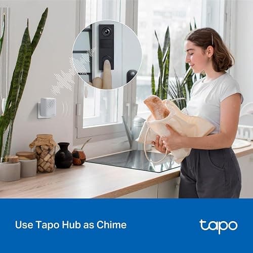 Tapo D205 2K 3MP Battery Doorbell Wireless, No Monthly Fee,160° FOV Ultra-Wide,Video Doorbell Wireless,2 Way Audio, TP-Link AI Detection,180 Days Battery,IP54,APP Control, Alexa/Google Home thumbnail 10