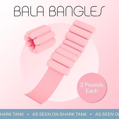 Bala Bangles Wrist & Ankle Weights for Women & Men - Adjustable Silicone Weighted Bracelet Set for Gym, Yoga, Pilates, Cardio & Strength Training - Wearable Arm & Leg Workout Weights thumbnail 2