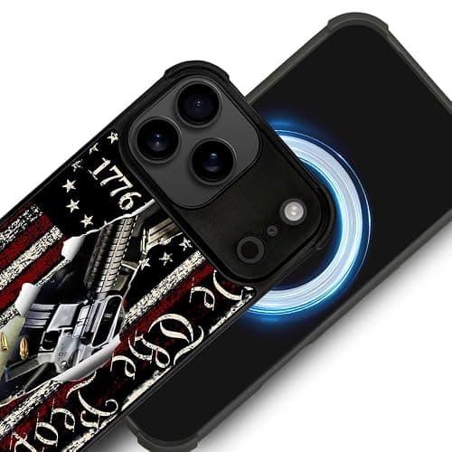 DJSOK Case for iPhone 17 Pro Max,Compatible with MagSafe,Anti-Scratch Shockproof Case,Classic American Flag 1776 We The People thumbnail 2