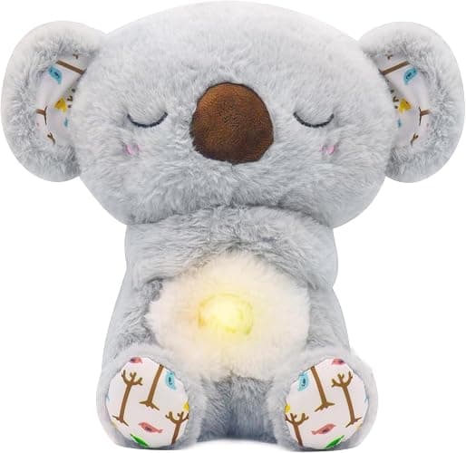 rytopt Breathing Stuffed Animal, No Breathing Movement in Its Abdomen, Koala Stuffed Animal, 4 Gear Adjustment, Volume Control, with Music & Lights - Image 1