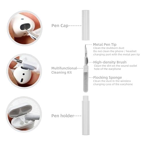Compatible with AirPods 4 Case 2024, Cute TPU Protective Case Cover for AirPods with Cleaner Kit and Shell Lanyard Accessories for Women Girls thumbnail 7