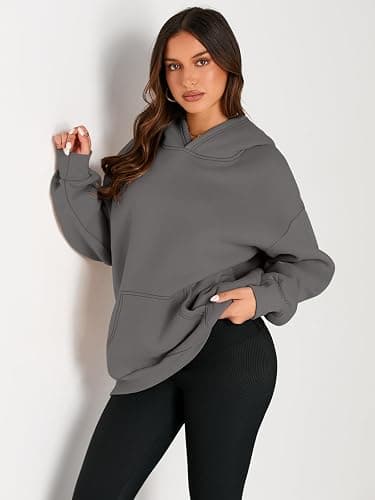 Trendy Queen Womens Oversized Hoodies Fleece Sweatshirts Fall Fashion 2025 Pullover Sweaters Winter Clothes thumbnail 2