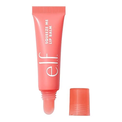 e.l.f. Squeeze Me Lip Balm, Moisturizing Lip Balm For A Sheer Tint Of Color, Infused With Hyaluronic Acid, Vegan & Cruelty-free, Strawberry - Strawberry - Pack of 1