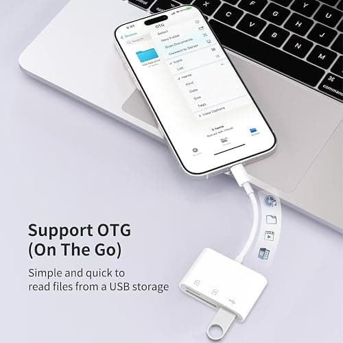 USB C SD Card Reader for iPhone 17/16/15, Memory Card Reader with SD Micro SD and USB Port, Digital Camera Adapter Compatible with iPad, Mac, MacBook Pro/Air, Kodak Pixpro and More Type C Devices thumbnail 6