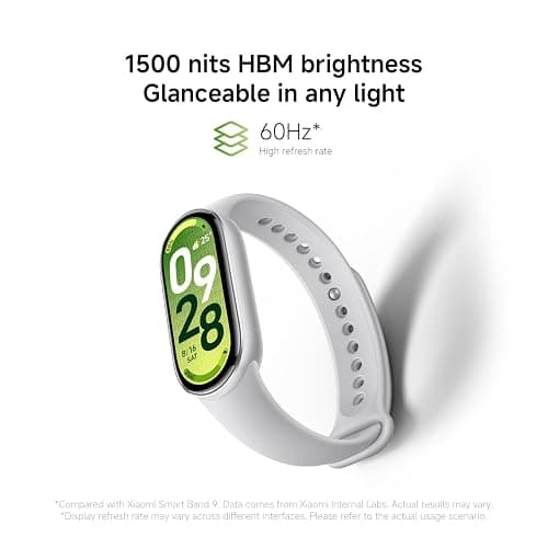 Xiaomi Smart Band 10, Montre Connectée, Boîtier alu, Suivi d'Activité, Écran AMOLED 1.72'', Autonomie 21 Jours, Charge Rapide, Suivi santé & Sommeil,150+ Sports, iOS & Android, 5 ATM, Boussole thumbnail 4