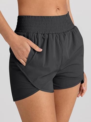 AUTOMET Womens Athletic Shorts High Waisted Running Pants Gym Workout Casual Sport Clothes with Pockets 2025 thumbnail 2