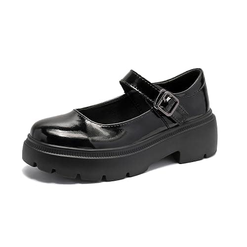 Touchmosees Women's Mary Janes Shoes Platform Dress Chunky Pumps Oxfords Low Heel Round Toe Ankle Strap Pumps Wedges Shoes - Image 1