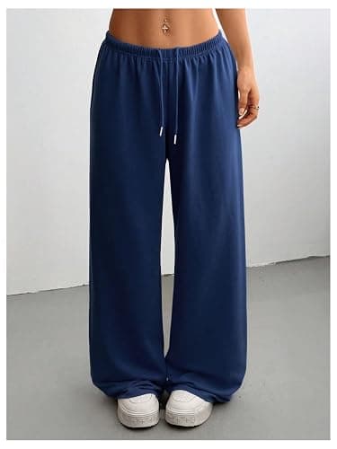 SOLY HUX Women's Baggy Sweatpants Drawstring Waist Wide Leg Loose Casual Long Pants thumbnail 3
