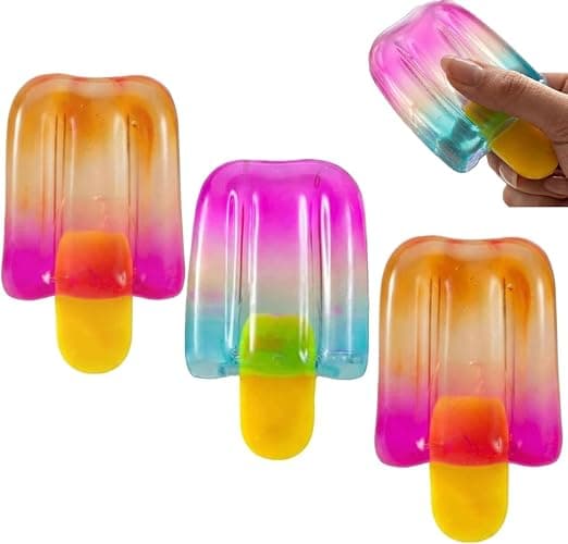 3 Pack Ice Cream Squeeze Squishy, Slow Rise Sensory Fidget Toy, Easter Basket Stuffers, Party Favors (B-Set) - Image 1