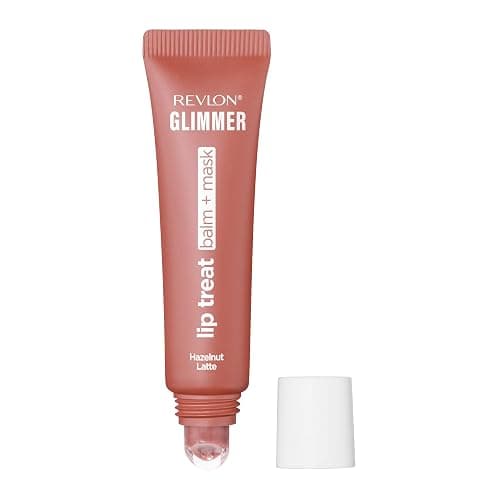 Revlon Glimmer Lip Treat Balm + Mask™, Overnight Peptide Lip Treatment, Hydrating, 006 Hazelnut Latte, 0.4 fl oz - Image 1