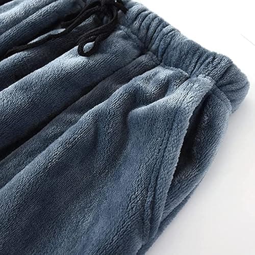 Women's Coral Fleece Pajama Pants Comfy Warm Pajama Lounge Long Pants Sleepwear Velvet Home Pants with Pockets - Grey - Medium thumbnail 6